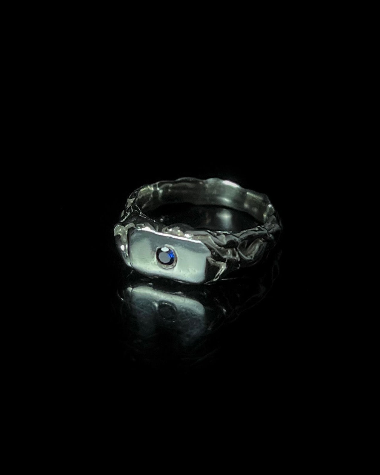 Anillo SELLO textura azul