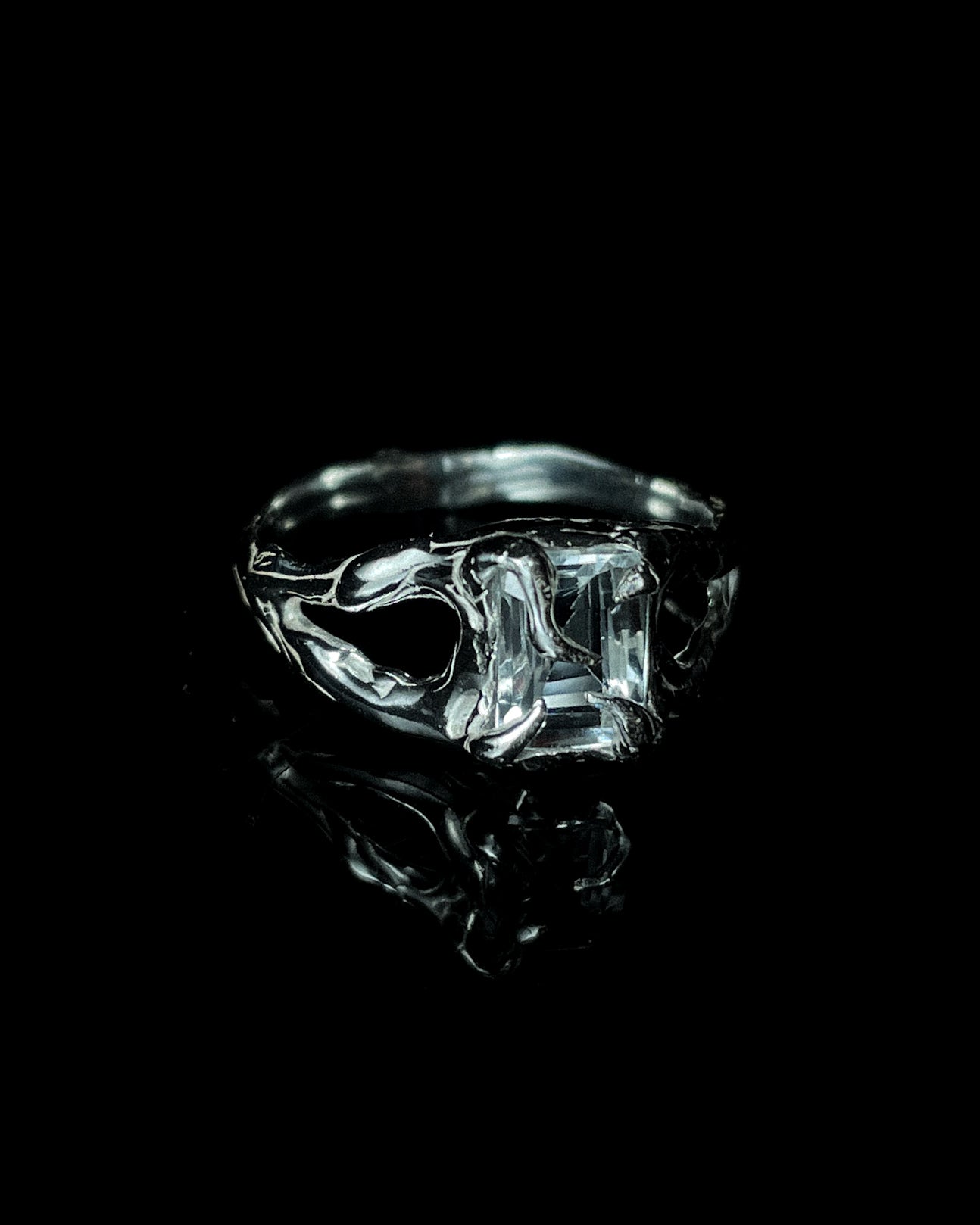 Anillo METANOIA aguamarina