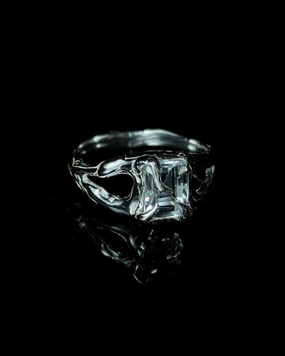 Anillo METANOIA aguamarina